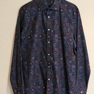 TASSO ELBA Men's Long Sleeve Shirt - Mosaic print - Cotton - Large